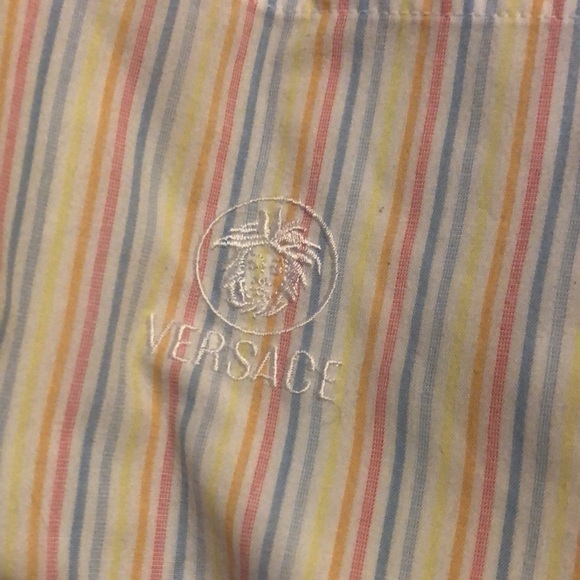 Versace Pastel Stripe Breezy Button-Up - Picture 3 of 10